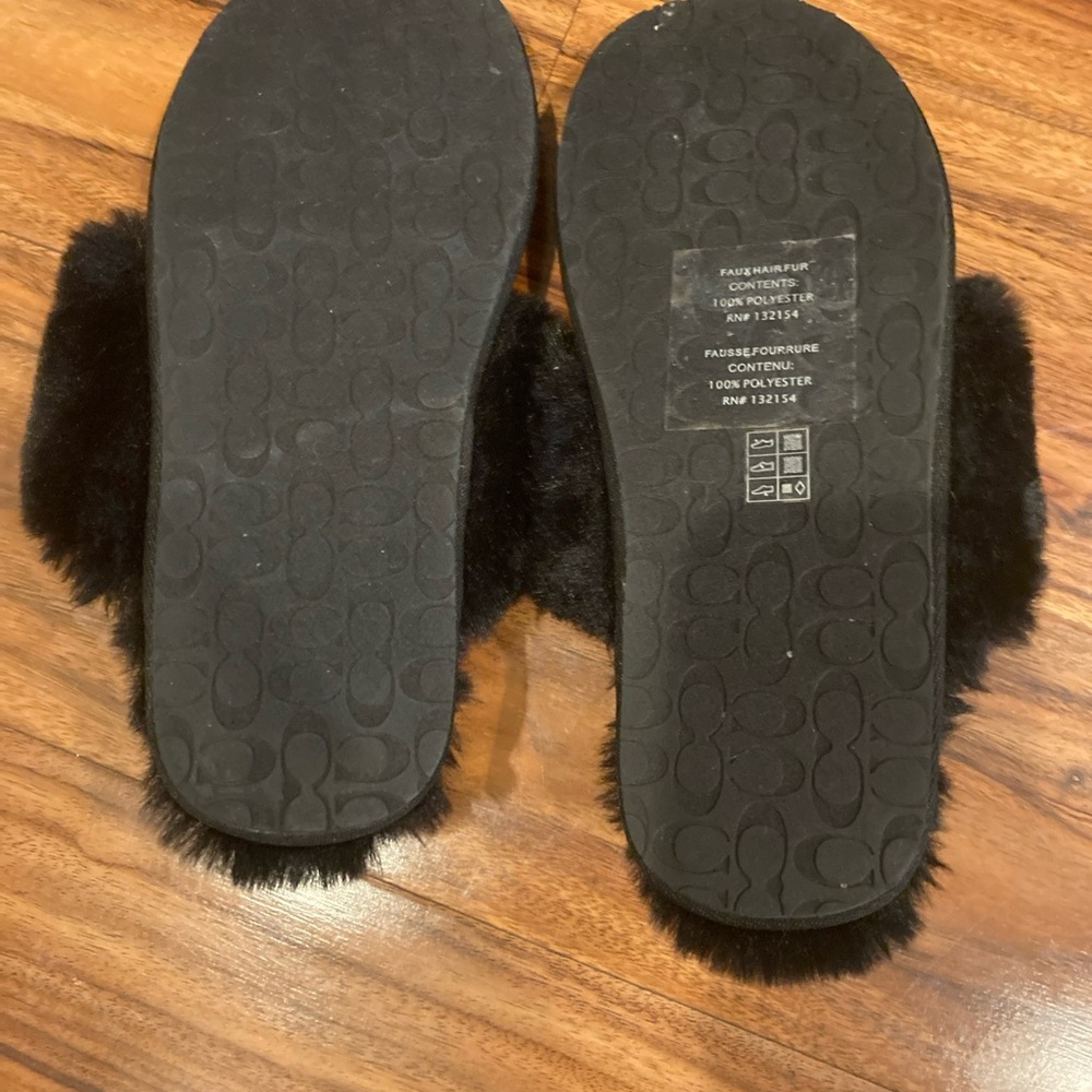 Coach Women's Zuri Slippers Black. Size 6B - Picture 9 of 12
